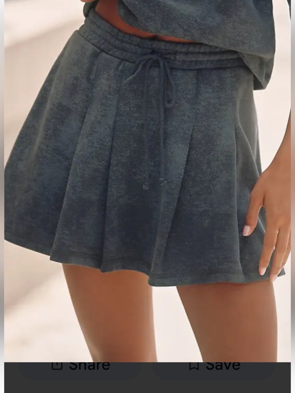 Daily Practice by Anyhropology Grey Pleated washed Skirt - Women NWOT